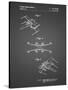 PP1060-Black Grid Star Wars X Wing Starfighter Star Wars Poster-Cole Borders-Stretched Canvas