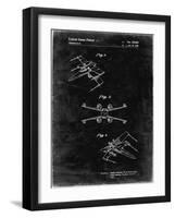PP1060-Black Grunge Star Wars X Wing Starfighter Star Wars Poster-Cole Borders-Framed Giclee Print