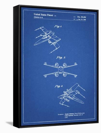 PP1060-Blueprint Star Wars X Wing Starfighter Star Wars Poster-Cole Borders-Framed Stretched Canvas