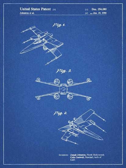 pp1060 blueprint star wars x wing starfighter star wars poster giclee print cole borders allposters com