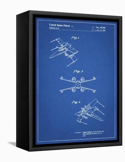 PP1060-Blueprint Star Wars X Wing Starfighter Star Wars Poster-Cole Borders-Framed Stretched Canvas