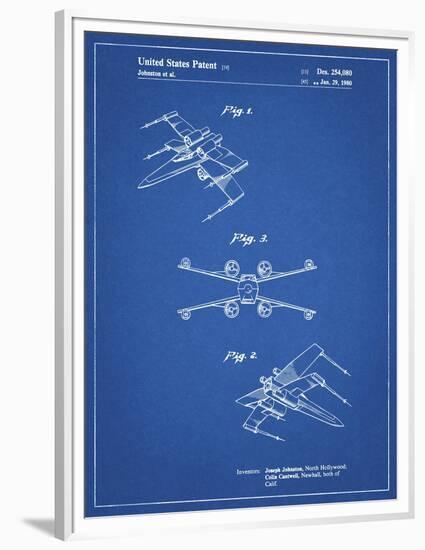 PP1060-Blueprint Star Wars X Wing Starfighter Star Wars Poster-Cole Borders-Framed Premium Giclee Print