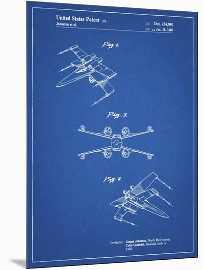 PP1060-Blueprint Star Wars X Wing Starfighter Star Wars Poster-Cole Borders-Mounted Premium Giclee Print