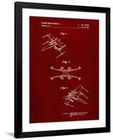 PP1060-Burgundy Star Wars X Wing Starfighter Star Wars Poster-Cole Borders-Framed Giclee Print