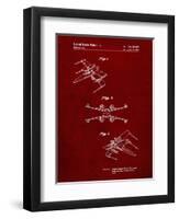 PP1060-Burgundy Star Wars X Wing Starfighter Star Wars Poster-Cole Borders-Framed Giclee Print