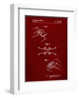 PP1060-Burgundy Star Wars X Wing Starfighter Star Wars Poster-Cole Borders-Framed Giclee Print