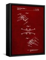 PP1060-Burgundy Star Wars X Wing Starfighter Star Wars Poster-Cole Borders-Framed Stretched Canvas
