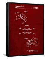 PP1060-Burgundy Star Wars X Wing Starfighter Star Wars Poster-Cole Borders-Framed Stretched Canvas