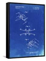 PP1060-Faded Blueprint Star Wars X Wing Starfighter Star Wars Poster-Cole Borders-Framed Stretched Canvas