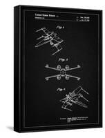 PP1060-Vintage Black Star Wars X Wing Starfighter Star Wars Poster-Cole Borders-Framed Stretched Canvas