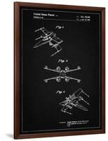 PP1060-Vintage Black Star Wars X Wing Starfighter Star Wars Poster-Cole Borders-Framed Giclee Print