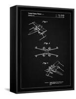 PP1060-Vintage Black Star Wars X Wing Starfighter Star Wars Poster-Cole Borders-Framed Stretched Canvas