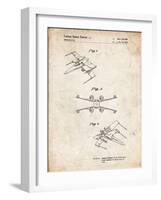 PP1060-Vintage Parchment Star Wars X Wing Starfighter Star Wars Poster-Cole Borders-Framed Giclee Print