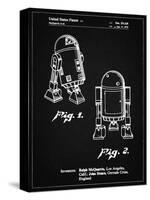 PP1063-Vintage Black Starwars r2d2 Patent Art-Cole Borders-Stretched Canvas