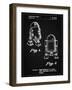 PP1063-Vintage Black Starwars r2d2 Patent Art-Cole Borders-Framed Giclee Print