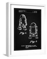 PP1063-Vintage Black Starwars r2d2 Patent Art-Cole Borders-Framed Giclee Print