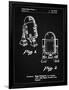 PP1063-Vintage Black Starwars r2d2 Patent Art-Cole Borders-Framed Giclee Print