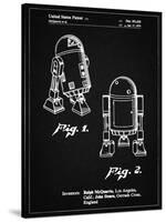 PP1063-Vintage Black Starwars r2d2 Patent Art-Cole Borders-Stretched Canvas