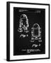 PP1063-Vintage Black Starwars r2d2 Patent Art-Cole Borders-Framed Giclee Print