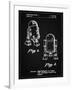 PP1063-Vintage Black Starwars r2d2 Patent Art-Cole Borders-Framed Giclee Print