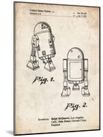 PP1063-Vintage Parchment Starwars r2d2 Patent Art-Cole Borders-Mounted Giclee Print