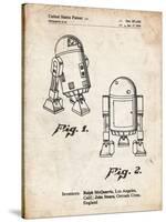 PP1063-Vintage Parchment Starwars r2d2 Patent Art-Cole Borders-Stretched Canvas