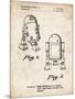 PP1063-Vintage Parchment Starwars r2d2 Patent Art-Cole Borders-Mounted Premium Giclee Print