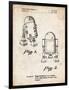 PP1063-Vintage Parchment Starwars r2d2 Patent Art-Cole Borders-Framed Premium Giclee Print