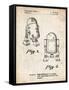 PP1063-Vintage Parchment Starwars r2d2 Patent Art-Cole Borders-Framed Stretched Canvas