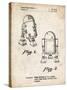 PP1063-Vintage Parchment Starwars r2d2 Patent Art-Cole Borders-Stretched Canvas