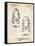 PP1063-Vintage Parchment Starwars r2d2 Patent Art-Cole Borders-Framed Stretched Canvas
