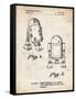 PP1063-Vintage Parchment Starwars r2d2 Patent Art-Cole Borders-Framed Stretched Canvas