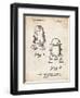 PP1063-Vintage Parchment Starwars r2d2 Patent Art-Cole Borders-Framed Premium Giclee Print