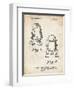 PP1063-Vintage Parchment Starwars r2d2 Patent Art-Cole Borders-Framed Premium Giclee Print