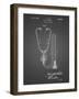 PP1066-Black Grid Stethoscope Patent Poster-Cole Borders-Framed Giclee Print