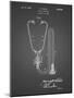 PP1066-Black Grid Stethoscope Patent Poster-Cole Borders-Mounted Giclee Print