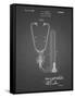 PP1066-Black Grid Stethoscope Patent Poster-Cole Borders-Framed Stretched Canvas
