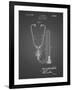 PP1066-Black Grid Stethoscope Patent Poster-Cole Borders-Framed Giclee Print