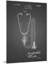 PP1066-Black Grid Stethoscope Patent Poster-Cole Borders-Mounted Giclee Print