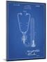 PP1066-Blueprint Stethoscope Patent Poster-Cole Borders-Mounted Giclee Print