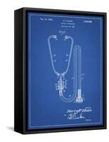 PP1066-Blueprint Stethoscope Patent Poster-Cole Borders-Framed Stretched Canvas