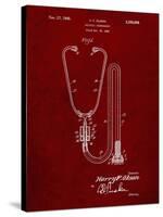 PP1066-Burgundy Stethoscope Patent Poster-Cole Borders-Stretched Canvas