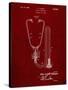 PP1066-Burgundy Stethoscope Patent Poster-Cole Borders-Stretched Canvas