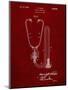 PP1066-Burgundy Stethoscope Patent Poster-Cole Borders-Mounted Giclee Print