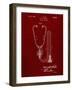 PP1066-Burgundy Stethoscope Patent Poster-Cole Borders-Framed Giclee Print