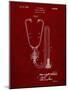 PP1066-Burgundy Stethoscope Patent Poster-Cole Borders-Mounted Giclee Print