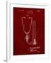 PP1066-Burgundy Stethoscope Patent Poster-Cole Borders-Framed Giclee Print