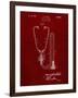 PP1066-Burgundy Stethoscope Patent Poster-Cole Borders-Framed Giclee Print