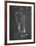 PP1066-Chalkboard Stethoscope Patent Poster-Cole Borders-Framed Giclee Print