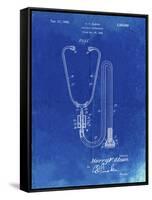 PP1066-Faded Blueprint Stethoscope Patent Poster-Cole Borders-Framed Stretched Canvas